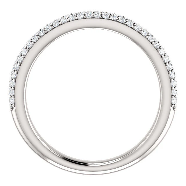 Cubic Zirconia Anniversary Ring Band, Style 05-20 (0.50 TCW Round Pave) - Image 5