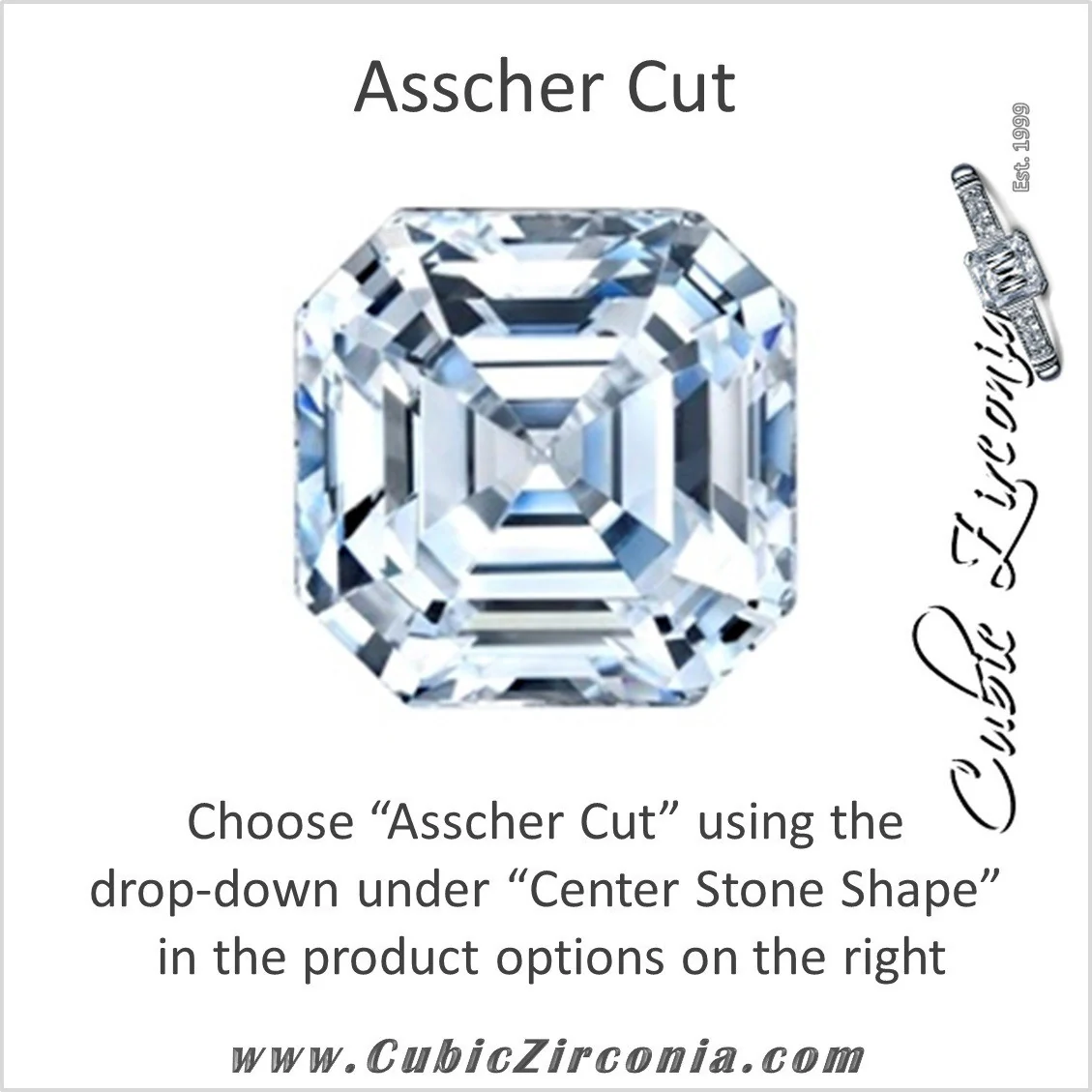 Cubic Zirconia Engagement Ring- The Deanna (Customizable Semi-Solitaire with Leafy-inscribed Band) - Image 6